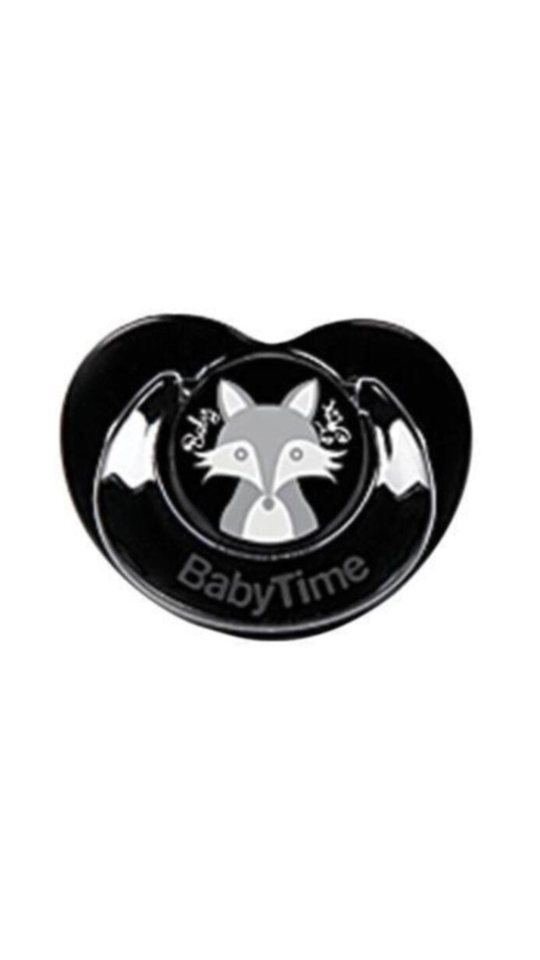 Babytime Bebek Damaklı Siyah Gövdeli Emzik BT154 Siyah-Tilkili