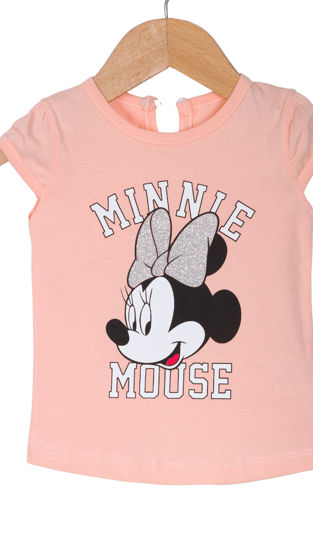 Betüş Baskılı Minnie Mouse Kız Çocuk Takım Pudra
