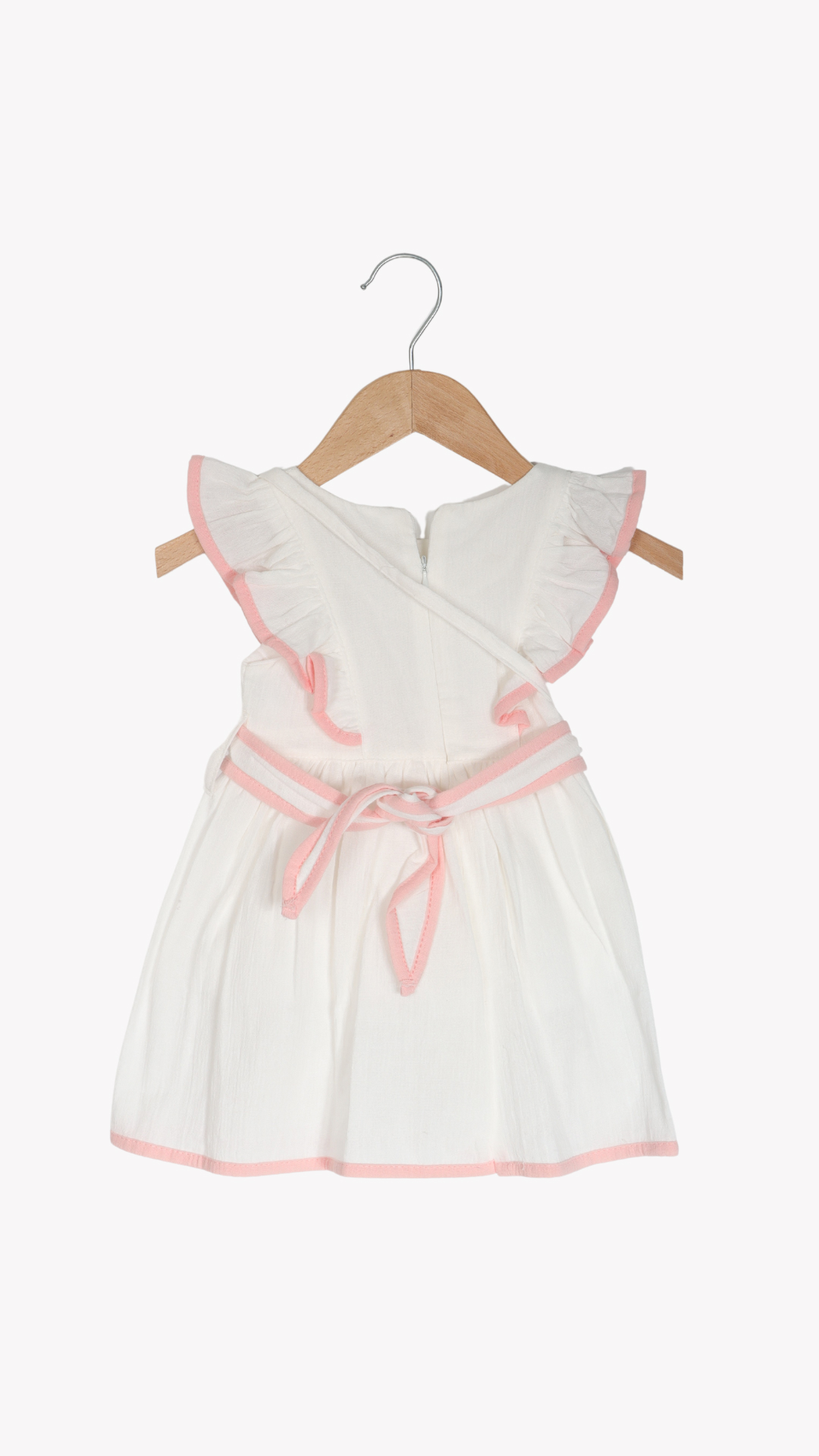 Missimery Çantalı Elbise Kız Çocuk Elbise Beyaz