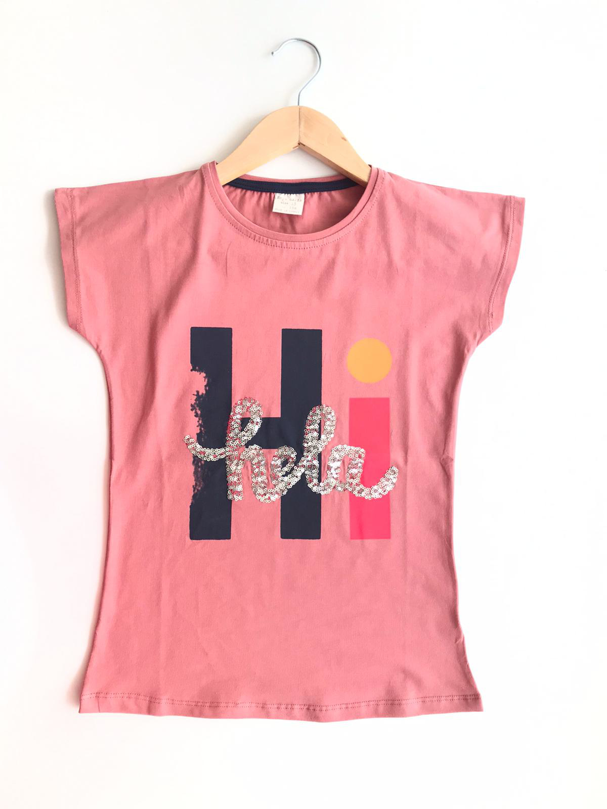 Roya Kız Çocuk T-Shirt Gül Kurusu-Helo