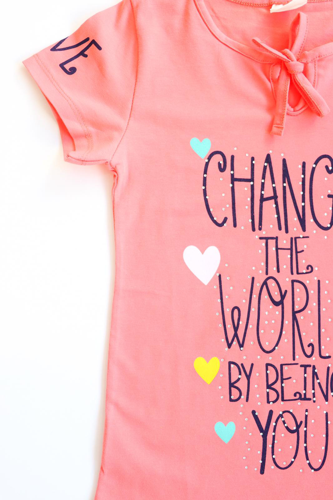Roya Kız Çocuk World T-Shirt Koyu Pembe