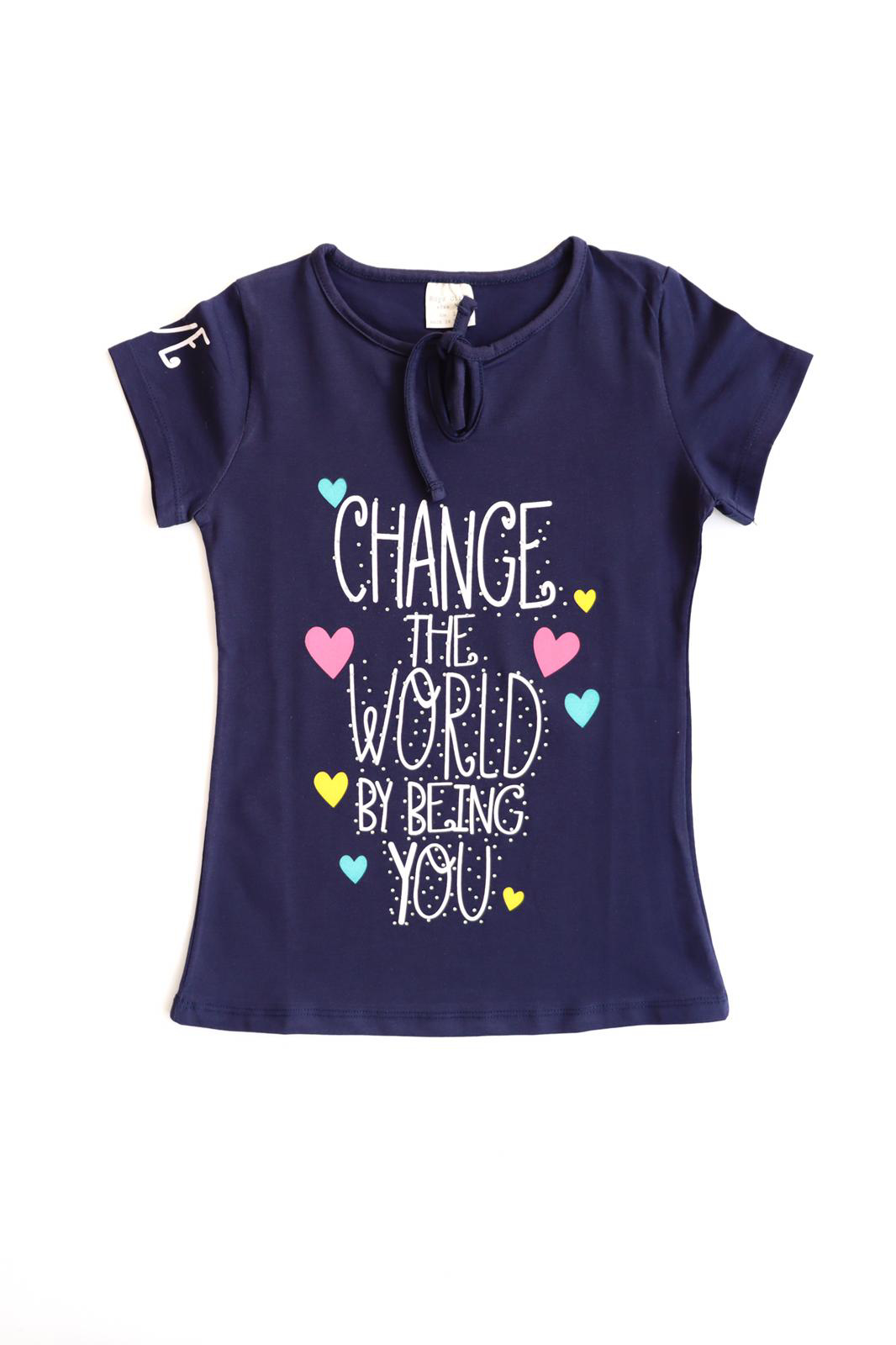 Roya Kız Çocuk World T-Shirt Lacivert