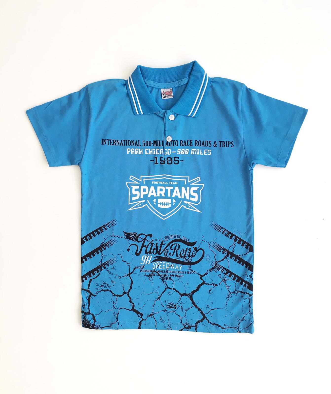 Yakalı Erkek T-Shirt Mavi-Sportans