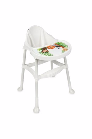 Baby Bee Mama Sandalyesi Beyaz-Hayvan Desenli