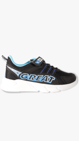 İdol Great Baskılı Erkek Çocuk Spor Ayakkabı Siyah-Mavi