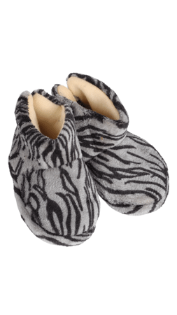 Kışlık Kız Çocuk Panduf Füme-Zebra