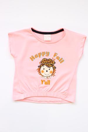 Roya Happy Kız T-Shirt 11029 Açık Pembe