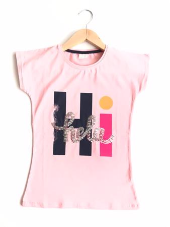 Roya Kız Çocuk T-Shirt Pudra-Helo