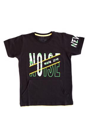 Survivor Noise Baskı T-Shirt Siyah